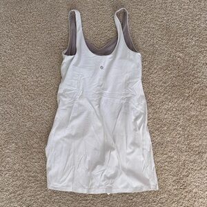 lululemon athletica Align™ Dress White Tank Dress with Light Taupe Lining